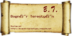 Bognár Terestyén névjegykártya